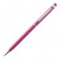 Preview: 10 Touchpen Drehkugelschreiber mit Gravur / aus Edelstahl / Farbe: pink