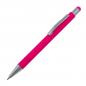 Preview: 10 Touchpen Kugelschreiber mit Namensgravur / aus Metall / Farbe: pink