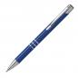 Preview: 100 Kugelschreiber aus Metall mit Namensgravur - lackiert - blau (matt)