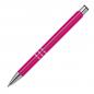 Preview: 100 Kugelschreiber aus Metall mit Namensgravur - lackiert - pink (matt)