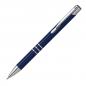 Preview: 100 Kugelschreiber aus Metall mit Namensgravur - lackiert dunkelblau (matt)
