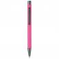 Preview: 10x Kugelschreiber mit Namensgravur - aus Metall - mit Soft-Touch - Farbe: pink