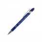 Preview: 10x Touchpen Kugelschreiber mit Gravur / aus Metall / Soft-Touch / Farbe: blau