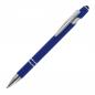 Preview: 10x Touchpen Kugelschreiber mit Gravur / aus Metall / Soft-Touch / Farbe: blau