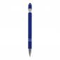 Preview: 10x Touchpen Kugelschreiber mit Gravur / aus Metall / Soft-Touch / Farbe: blau