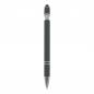 Preview: 10x Touchpen Kugelschreiber mit Gravur / aus Metall / Soft-Touch / Farbe: grau