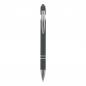 Preview: 10x Touchpen Kugelschreiber mit Gravur / aus Metall / Soft-Touch / Farbe: grau