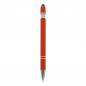 Preview: 10x Touchpen Kugelschreiber mit Gravur / aus Metall / Soft-Touch / Farbe: orange