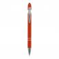 Preview: 10x Touchpen Kugelschreiber mit Gravur / aus Metall / Soft-Touch / Farbe: orange