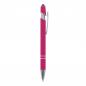 Preview: 10x Touchpen Kugelschreiber mit Gravur / aus Metall / Soft-Touch / Farbe: pink