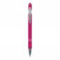 Preview: 10x Touchpen Kugelschreiber mit Gravur / aus Metall / Soft-Touch / Farbe: pink