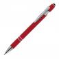 Preview: 10x Touchpen Kugelschreiber mit Gravur / aus Metall / Soft-Touch / Farbe: rot