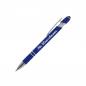 Preview: 10x Touchpen Kugelschreiber mit Namensgravur - aus Metall - Soft-Touch - blau