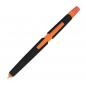 Preview: 5 Touchpen Kugelschreiber mit Gravur / mit Textmarker / Farbe: orange