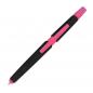 Preview: 5 Touchpen Kugelschreiber mit Namensgravur - mit Textmarker - Farbe: pink