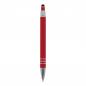 Preview: 5x Touchpen Kugelschreiber mit Gravur / aus Metall / mit Soft-Touch / Farbe: rot