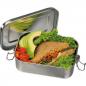 Preview: Brotdose mit Namensgravur - Lunchbox - aus Edelstahl - Farbe: silber