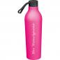 Preview: Gummierte Trinkflasche mit Gravur / 750ml / Farbe: pink