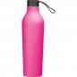 Preview: Gummierte Trinkflasche mit Gravur / 750ml / Farbe: pink