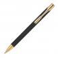 Preview: Kugelschreiber aus Metall mit goldenen Applikationen mit Namensgravur - schwarz
