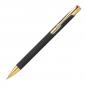 Preview: Kugelschreiber aus Metall mit goldenen Applikationen mit Namensgravur - schwarz