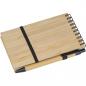 Preview: Notizbuch mit Namensgravur - mit Bambuscover und Kugelschreiber - ca. DIN A6