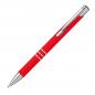 Preview: Semi Gel-Kugelschreiber aus Metall / gummierte Oberfläche / Farbe: rot