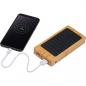 Preview: Solar Powerbank im Bambusgehäuse mit Namensgravur - mit 8.000 mAh Leistung