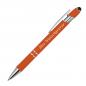 Preview: Touchpen Kugelschreiber aus Metall mit Gravur / mit Muster / Farbe: orange