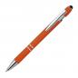 Preview: Touchpen Kugelschreiber aus Metall mit Gravur / mit Muster / Farbe: orange