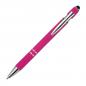 Preview: Touchpen Kugelschreiber aus Metall mit Gravur / mit Muster / Farbe: pink