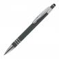 Preview: Touchpen Kugelschreiber mit Gravur / aus Metall / mit Soft-Touch / Farbe: grau