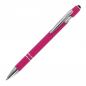 Preview: Touchpen Kugelschreiber mit Gravur / aus Metall / Soft-Touch / Farbe: pink