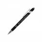 Preview: Touchpen Kugelschreiber mit Gravur / aus Metall / Soft-Touch / Farbe: schwarz