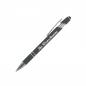 Preview: Touchpen Kugelschreiber mit Namensgravur - aus Metall - Soft-Touch - Farbe: grau