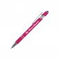 Preview: Touchpen Kugelschreiber mit Namensgravur - aus Metall - Soft-Touch - Farbe: pink