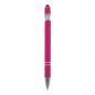 Preview: Touchpen Kugelschreiber mit Namensgravur - aus Metall - Soft-Touch - Farbe: pink