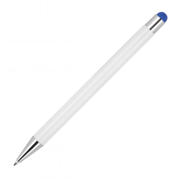 10 Touchpen Kugelschreiber mit Gravur / aus Metall / Stylusfarbe: blau