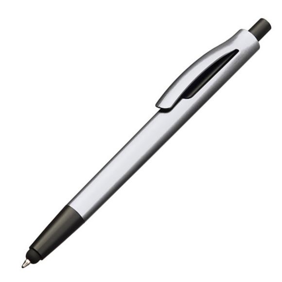 10 Touchpen Kugelschreiber mit Gravur / Farbe: silber