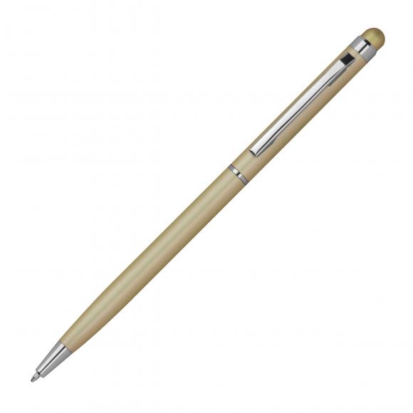 10 Touchpen Kugelschreiber mit Gravur / schlankes design / Farbe: gold