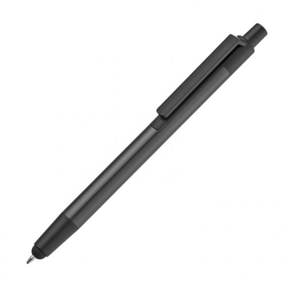 10x Touchpen Kugelschreiber mit Namensgravur - aus Metall - Farbe: anthrazit