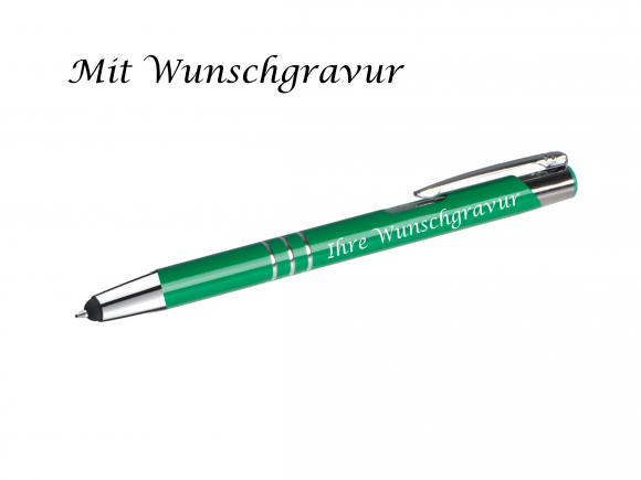 15 Touchpen Kugelschreiber aus Metall mit Gravur  / 15 verschiedene Farben