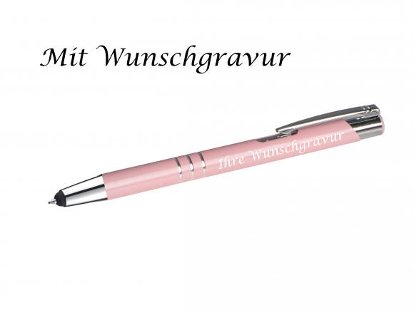 15 Touchpen Kugelschreiber aus Metall mit Gravur  / 15 verschiedene Farben