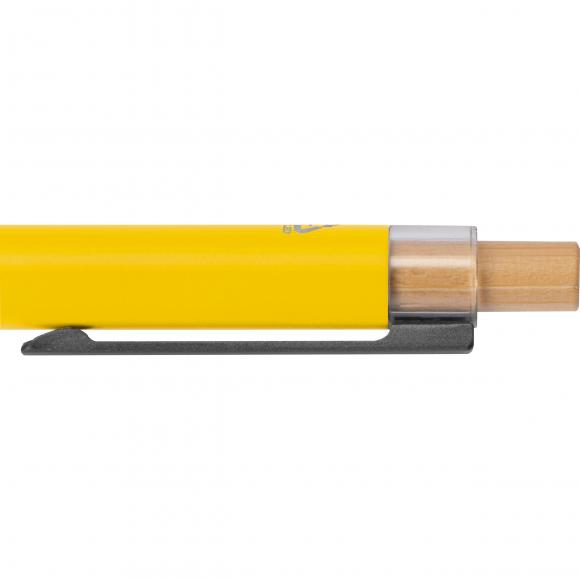 5 Kugelschreiber aus recyceltem Aluminium mit Gravur / Farbe: gelb