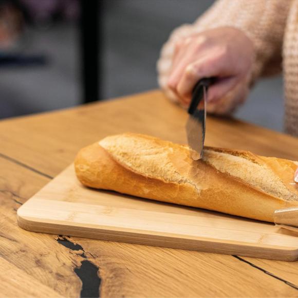 Bambus Brotzeitbrett mit Namensgravur - Holzbrett - Schneidebrett