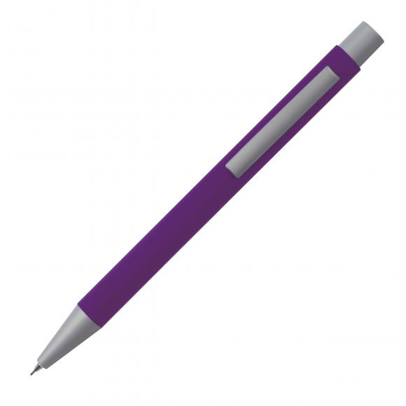 Druckbleistift mit Gravur / aus Metall / Farbe: violett