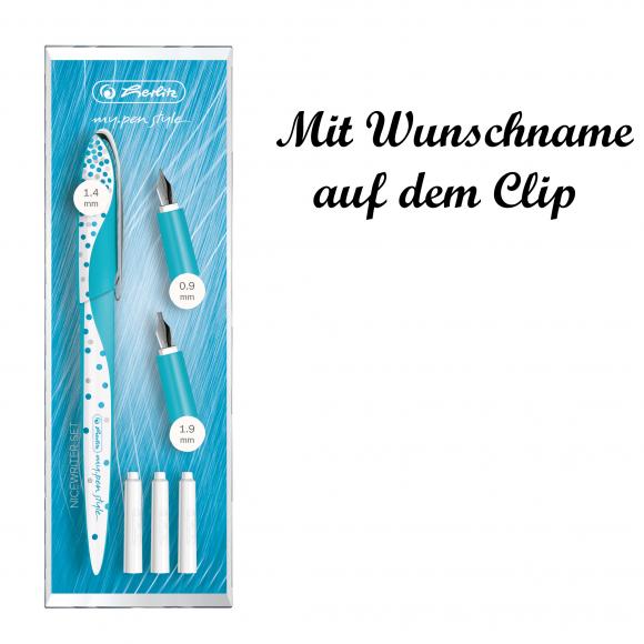 Herlitz Kalligrafie-Set My.Pen mit Namensgravur - Füllhalter - "Frozen Glam"