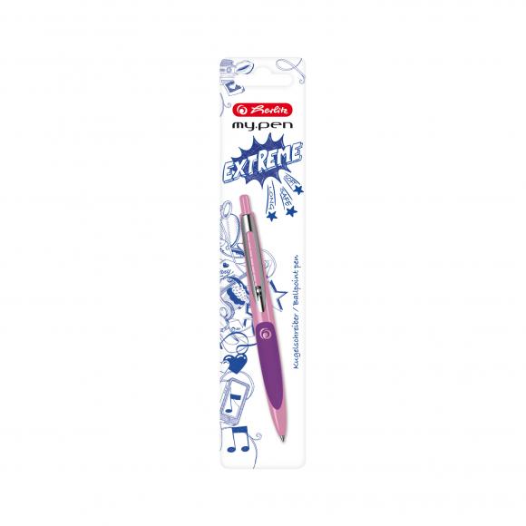 Herlitz Kugelschreiber my.pen mit Gravur / Farbe: rosa/lila