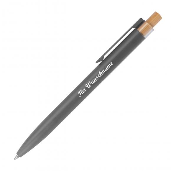 Kugelschreiber aus recyceltem Aluminium mit Namensgravur - Farbe: anthrazit