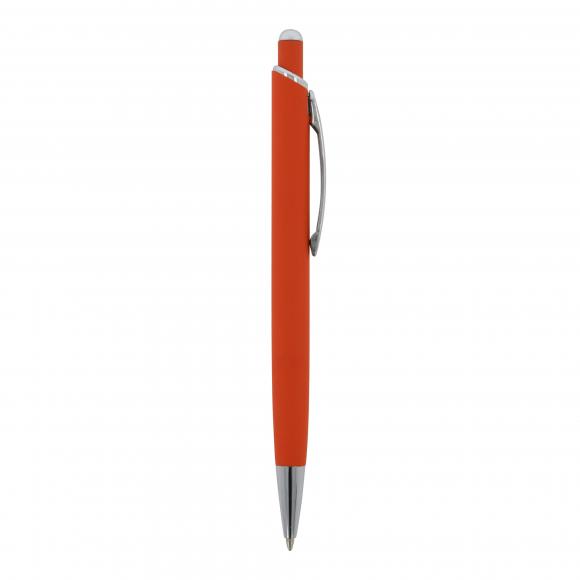 Kugelschreiber mit Namensgravur - aus Metall - mit Soft Touch - Farbe: orange